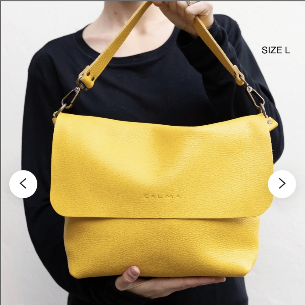 Handmade leather crossbody purse